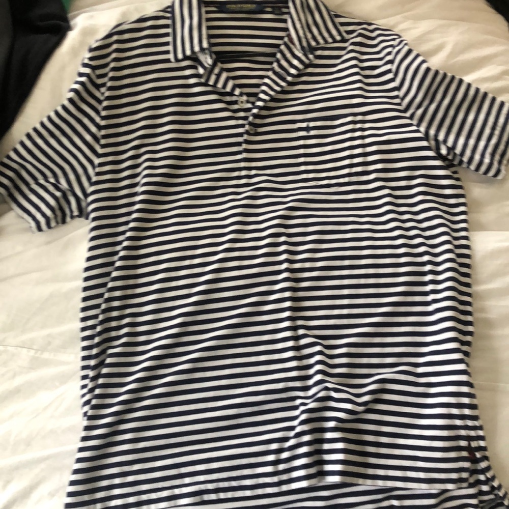 Polo Golf Men’s Polo - Blue/White - Large